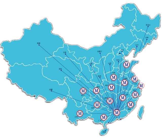 覆（fù）蓋全國的服務點